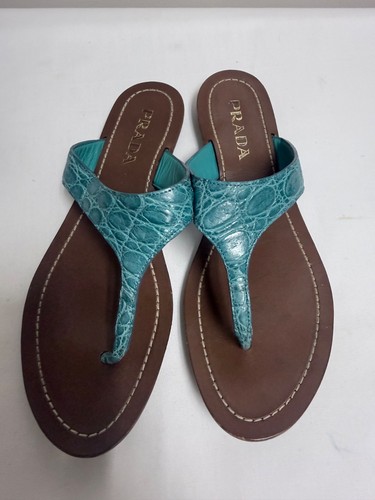Prada blue leather flip - prada,