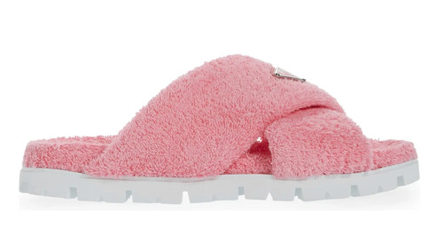 Prada terry pink triangle logo - terry,