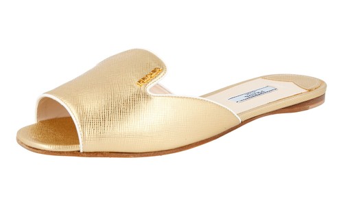 Prada leather slides - leather,