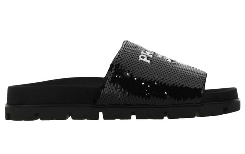 Prada black sequin - sequin, white