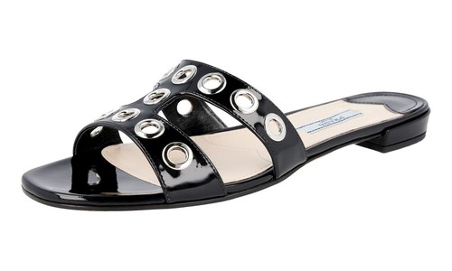 Prada patent leather - prada, slides