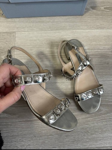 Prada stones silver sandals - stones,